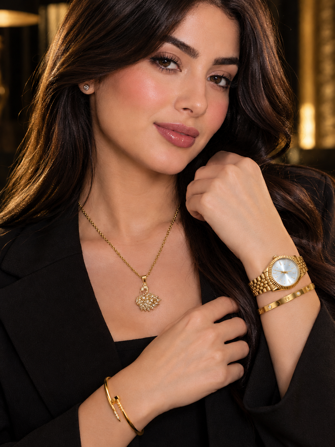 Pack Luxe Signature – Montre & Bijoux Dorés | SOVANEX - Image 2